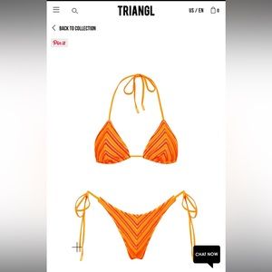 Triangle Bikini Set- Orange
